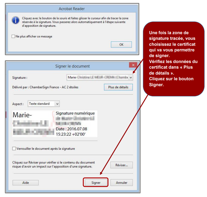 Comment signer électroniquement un pdf Signature floutée