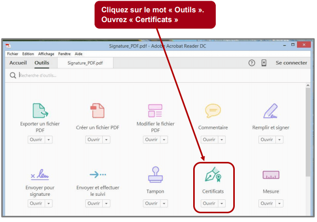 bouton certificat pdf