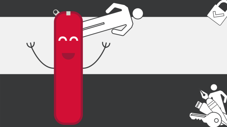 Personnage clef USB ChamberSign pour illustrer les certificat d'identification personne morale