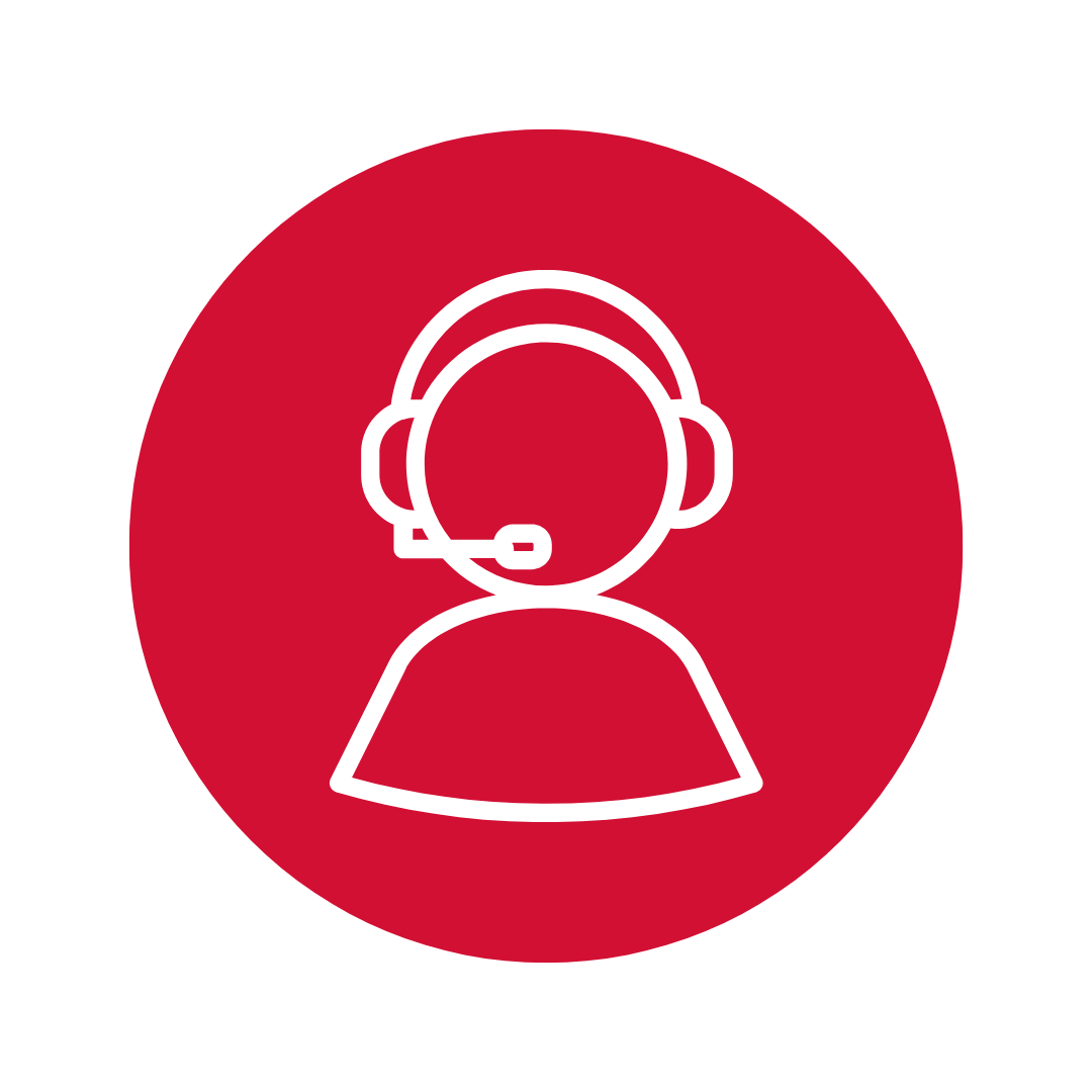 Icon avec une personne du support client