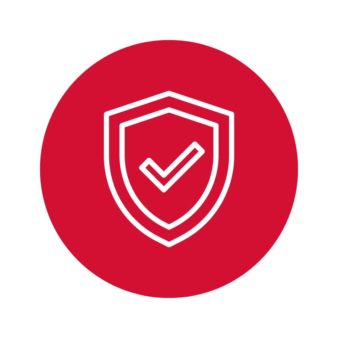 Icon avec un bouclier et une coche