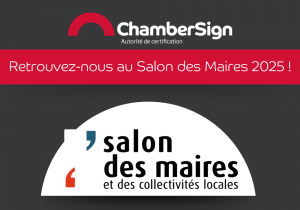 Logo du salon des maires et des collectivités locales, participation chambersign