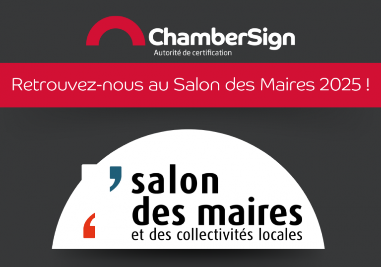 Logo du salon des maires et des collectivités locales, participation chambersign