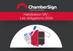 Illustration pour l'article "Habilitation SIV : les obligations 2026" avec un coffre-fort numérique SIV